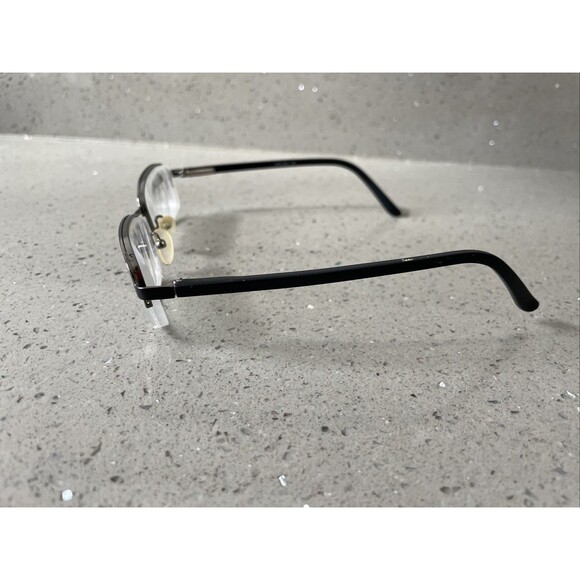 JACKSON PERRY EYEGLASSES FRAMES ONLY Ivan BLK black 53-19-135 half rim rectangle - Picture 3 of 14